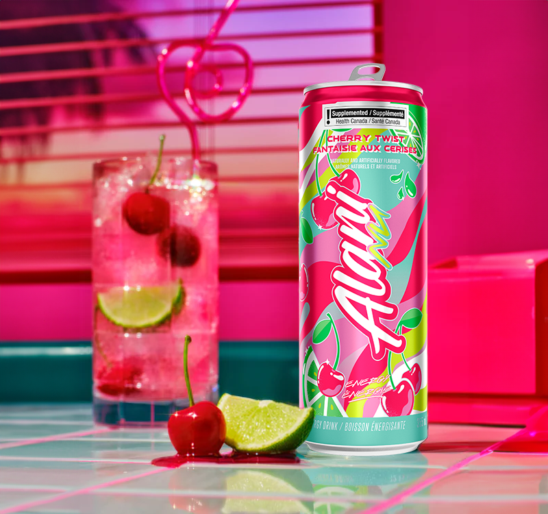 Alani Nu Cherry Twist Energy Drink Social Post